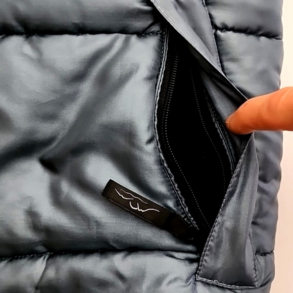 Far West Men's Puffer  Steel Blue Vest Size Medium Pockets Size Medium - Picture 7 of 11